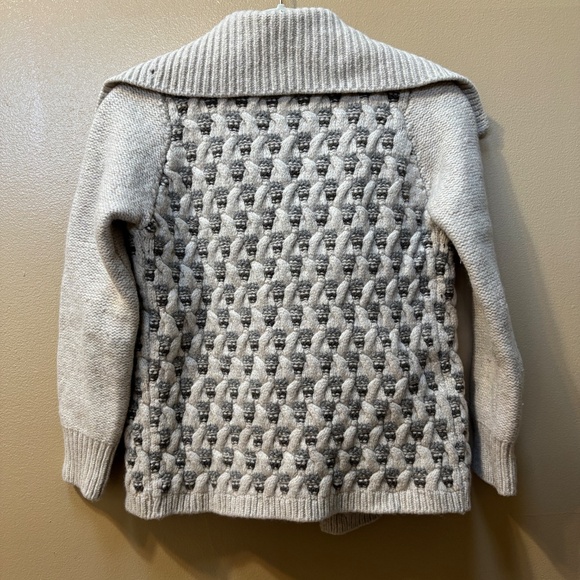 Fisherman out of Ireland Wool Long Sleeve Gray/Tan Cardigan Size XS - Picture 2 of 7